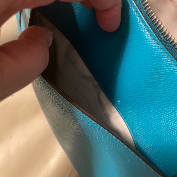 Michael Kors Turquoise Leather Purse - Picture 5 of 7